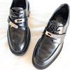 Hermès Derby First Oxford Womens EU 39/ US 8.5 Black Leather Logo Kelly Buckle
