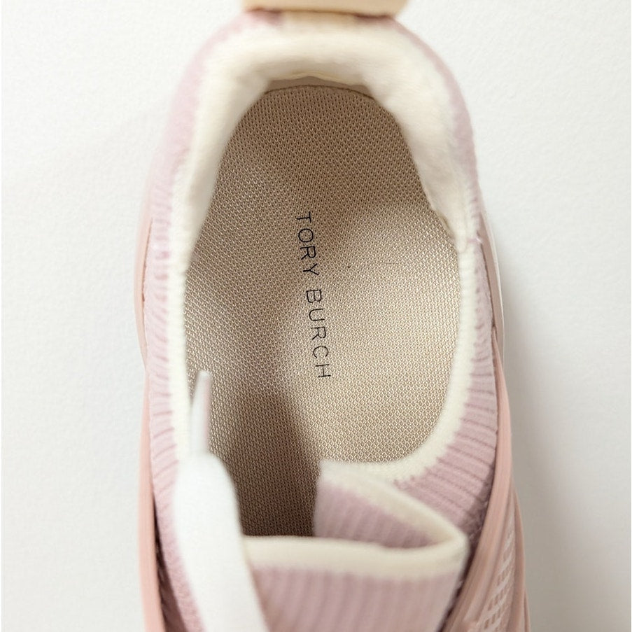Tory Burch T Sock Runner Sneaker Womens 9.5M Pink Lace-up Low Top Trainers