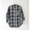 Anthropologie Pilcro Plaid White/Blue Oversized Shirt, Size XS/S