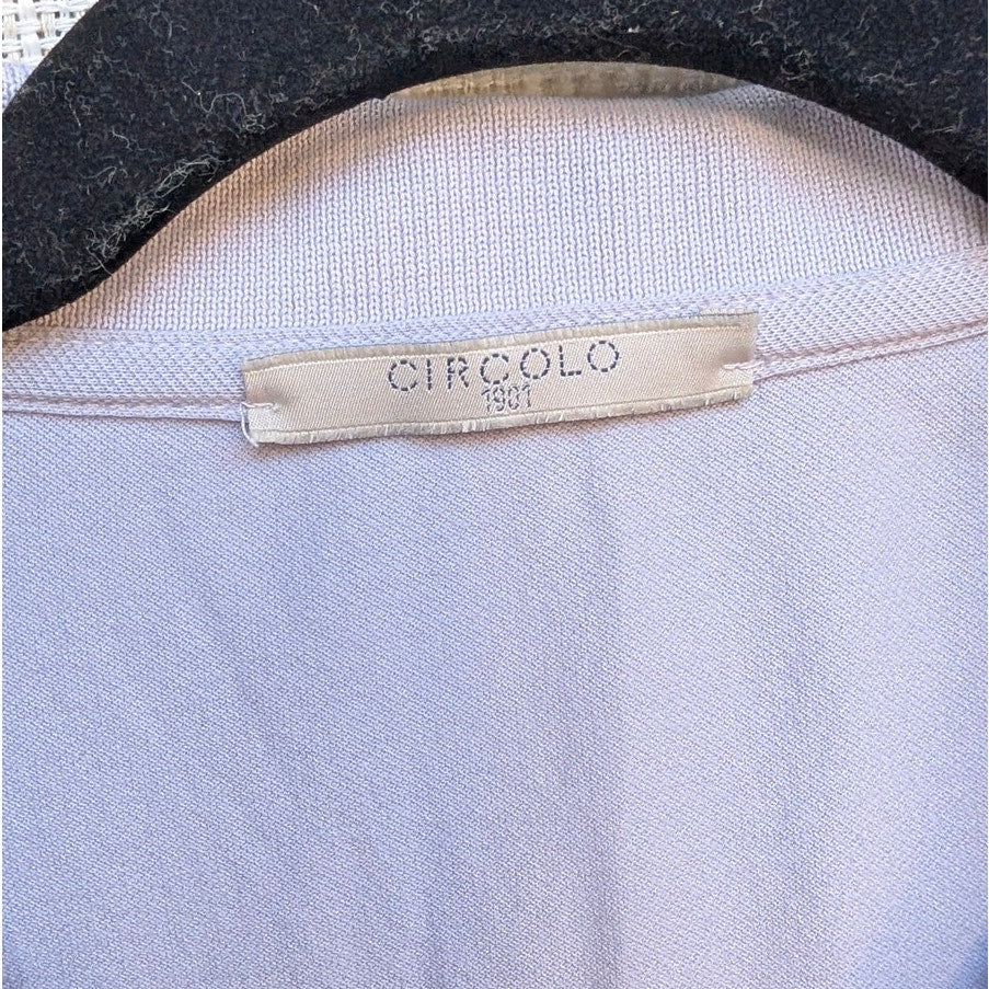 Circolo 1901 Polo Shirt Top Mens M Purple Collared Short Sleeve Cotton Classic