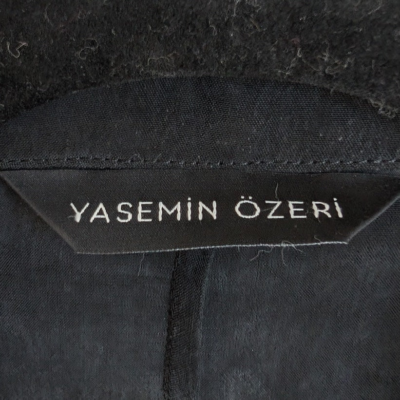 Yasemin Ozeri 2PC Set Black Flowy Double-breasted Blazer M Dress Pants S