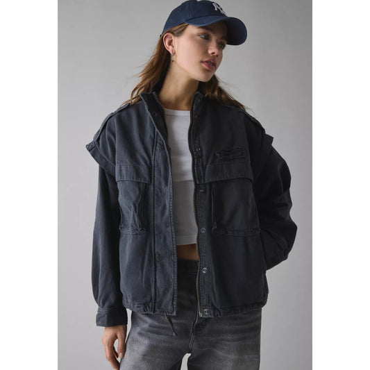 NWT UO Alpha Industries Oversized CTN Utility Jacket in Charcoal, size M