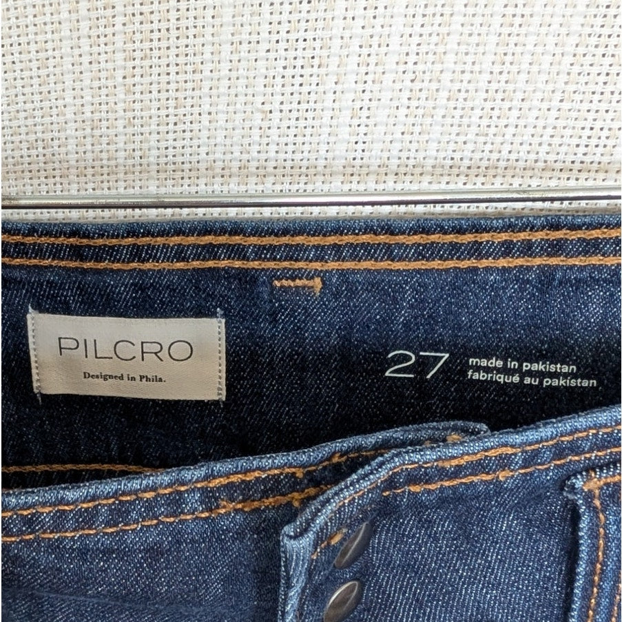 Pilcro High-Rise Wide-Leg Trouser Jeans Womens 27 Blue Denim NWOT
