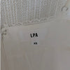 LPA Janelle Mini Dress Womens XS White Poplin Eyelet Ruffle Sleeveless