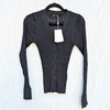 Anine Bing Matheo Cardigan Womens S Black Rib Long Sleeve Button Front NWT