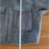 Zara 3046/288/802 Bouclé Cropped Jacket Womens XL Gray Long Sleeve Full Zip