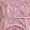RED Valentino Lace Dress Womens IT 48/ L Pink Belted Short Sleeve Ruffle Mini