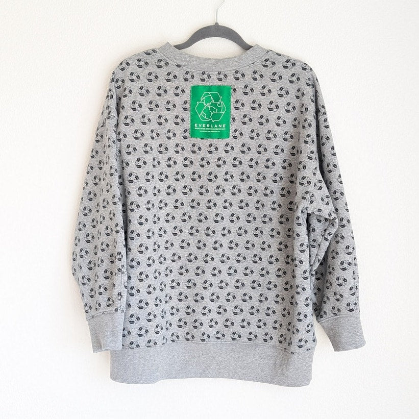 Everlane ReTrack Oversized Crew Neck Cotton/Fleece Sweater Sweatshirt, size L
