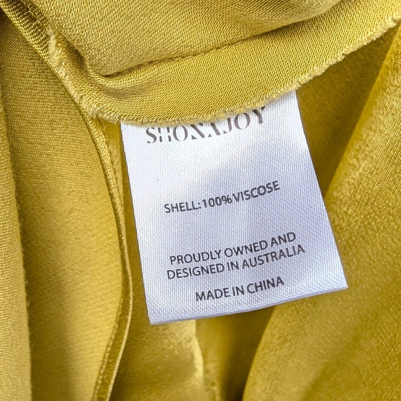 Shona Joy Dress Women 4 Lime Gala Bias Spaghetti Strap Sleeveless Belt Midi/Maxi