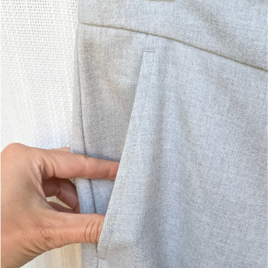 J. McLaughlin Pants Womens 8 Gray High-rise Straight Leg Chino Dress