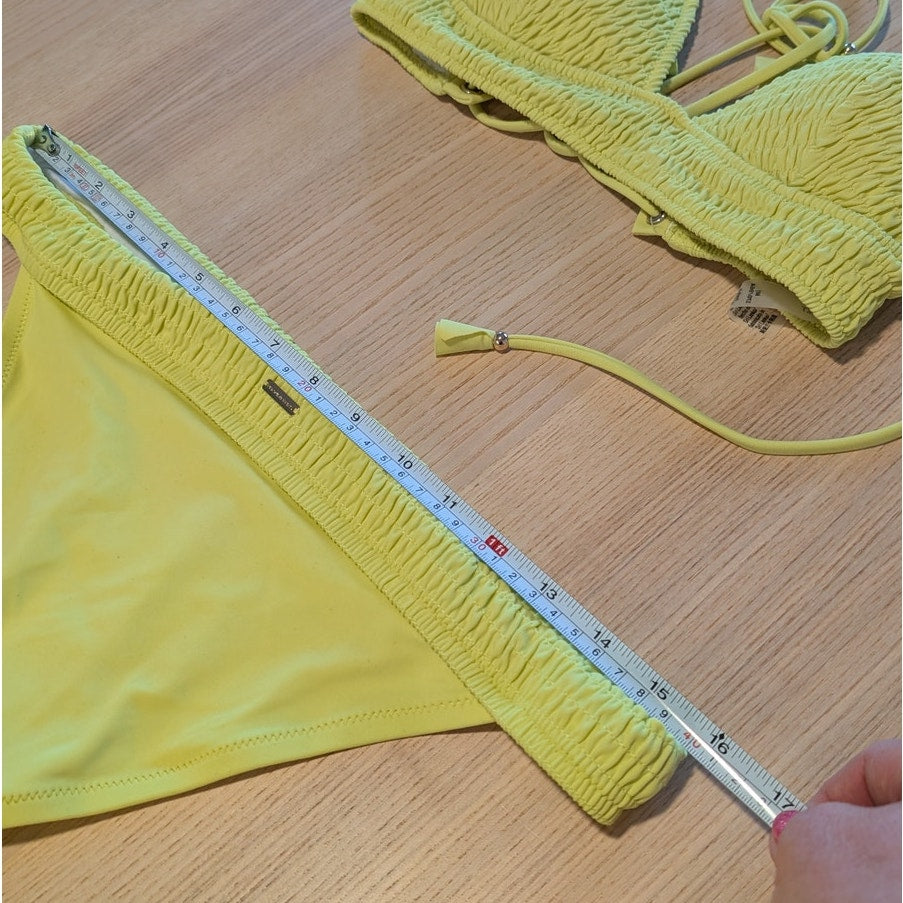 Victoria's Secret Ensenada Swim Bikini Set Womens M/L Triangle Top & Bottom