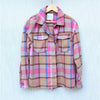 Anthropologie Avec Les Filles Ali Boxy Plaid Button Shirt Jacket Shacket, size S