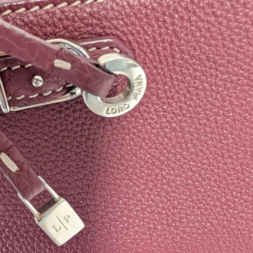 Loro Piana Wine/Burgundy 100% Lambskin Leather Small Bag