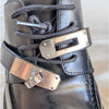 Hermès Derby First Oxford Womens EU 39/ US 8.5 Black Leather Logo Kelly Buckle