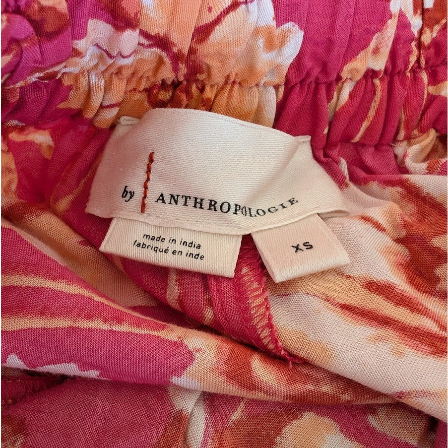 By Anthropologie Kari Sleep Pajama Floral Print Wide Leg Pants, size XS