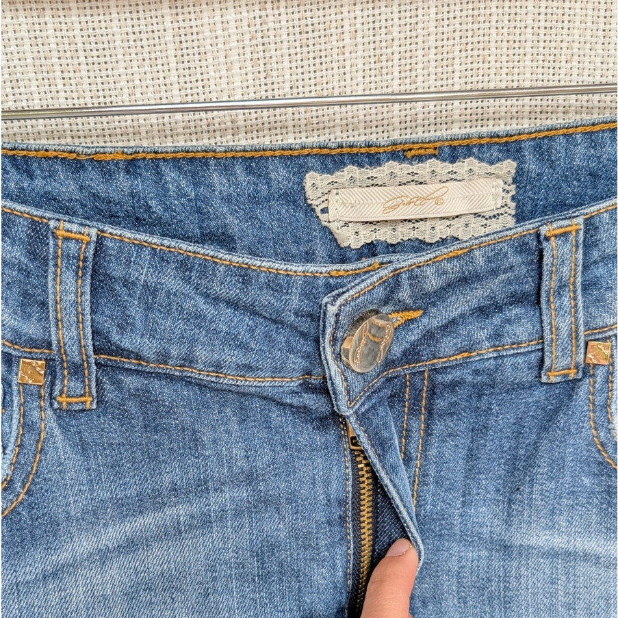 G.sel Milano Victoria Denim Pants Womens 30 Blue Mid-rise Slim Skinny Leg NWT