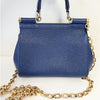 Dolce & Gabbana Leather Miss Sicily Top Handle Small Bag in Blue
