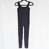 Calzedonia Catsuit Jumpsuit Onepiece Womens S/M Black Rib Sleeveless Long