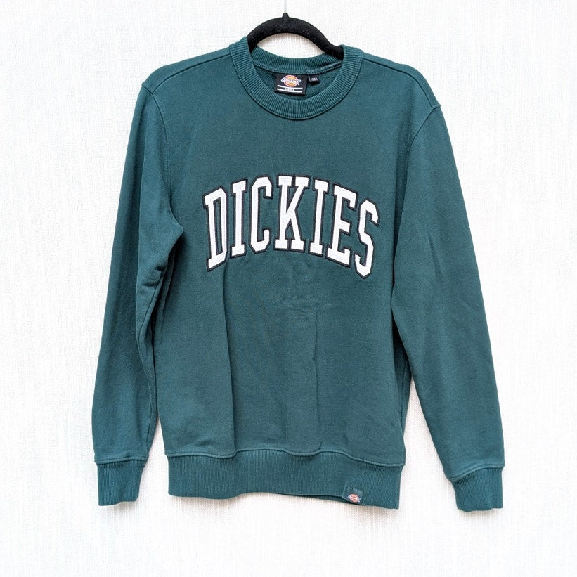 Dickies Aitkin Sweatshirt Unisex S Lincoln Green Cotton Fleece Logo Long Sleeve