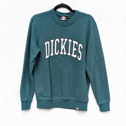 Dickies Aitkin Sweatshirt Unisex S Lincoln Green Cotton Fleece Logo Long Sleeve