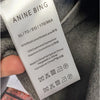 Anine Bing Quinn Blazer Womens Heather Grey Wool Cashmere Oversized Jacket XL