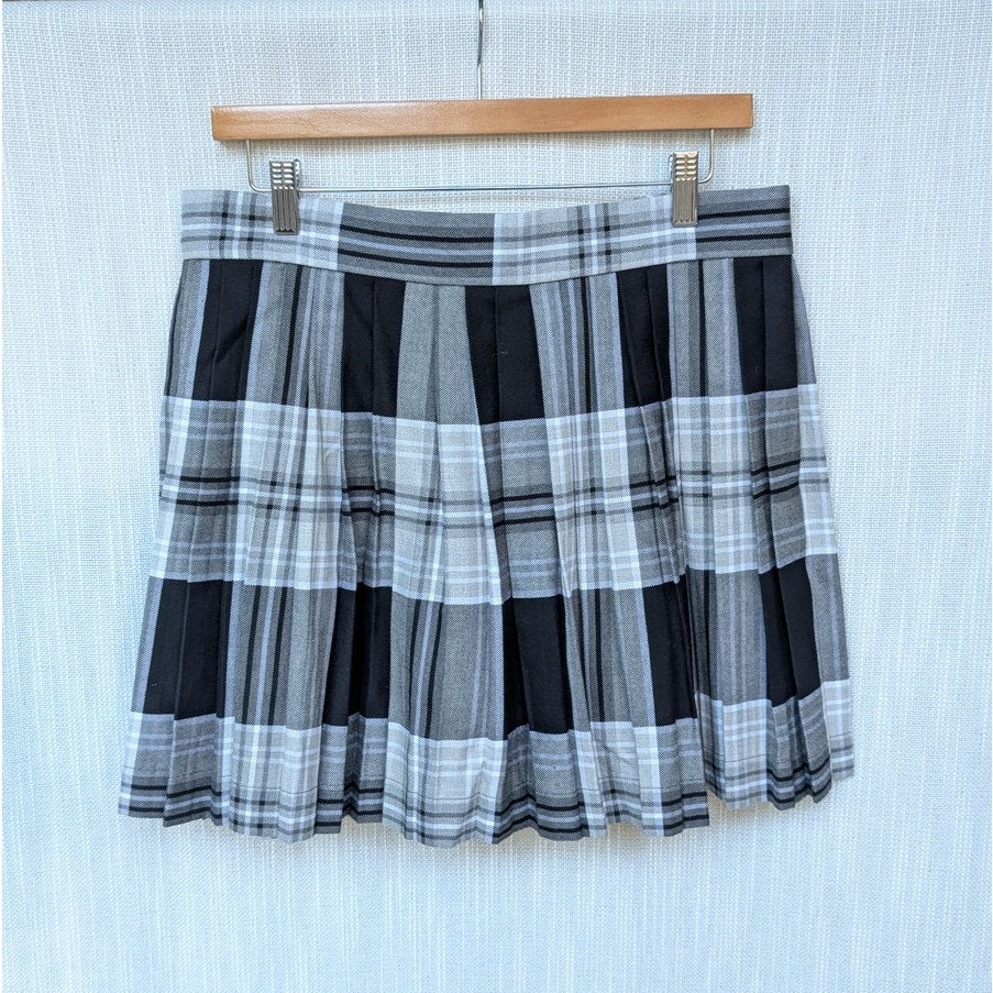 Charles Jeffrey Loverboy Tartan-print Pleated Cotton-Twill Mini Skirt, size XL