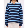Lioness Countryside Jersey Midnight Stripe Oversized Long Sleeve Top, size L