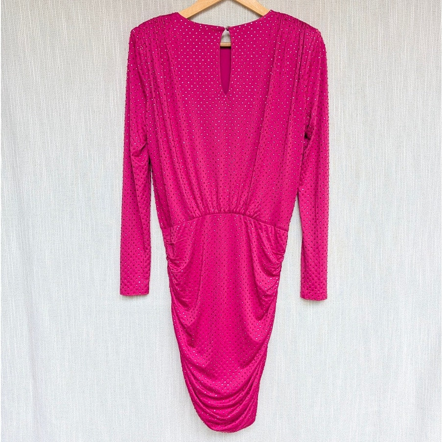 Veronica Beard Jessel Dress Womens XS Crystal-Embellished Stretch-jersey Mini