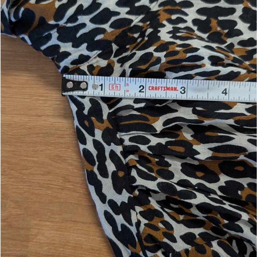The Great The Cove Leopard Print Cotton Button-Down Shirt Size 2 M
