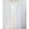 Enza Costa Off-White Satin Slip Maxi Dress Womens 2 Sleeveless Scoop Neck Split