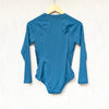 NWT Athleta Sun Shield One Piece Coastal Teal Rashguard Swimsuit, size XS