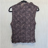 Massimo Dutti Creased-effect Funnel Neck Top 6865/927 Womens L Brown Sleeveless