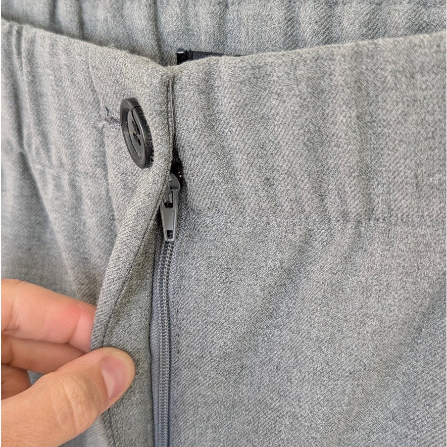 Zara Trousers Womens S Gray High-rise Cropped Dress Chino Pants