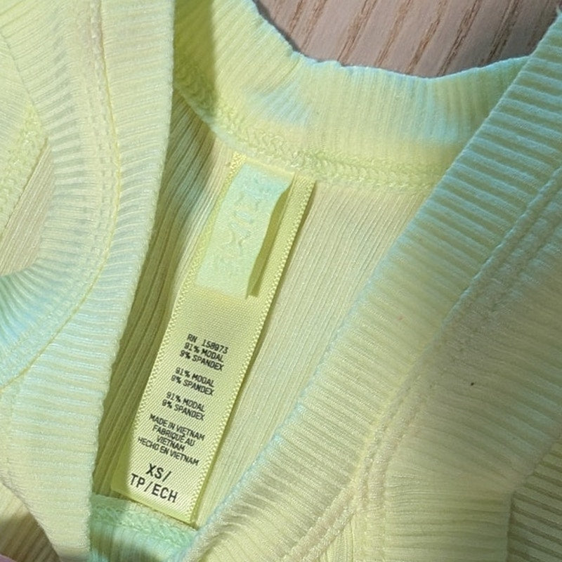 SKIMS Soft Lounge High Crewneck Tank Mini Dress Womens XS Lemonade Sleeveless