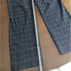 Bailey 44 Gray Cotton Check Plaid Straight Leg Ankle Trouser Pants, size 6