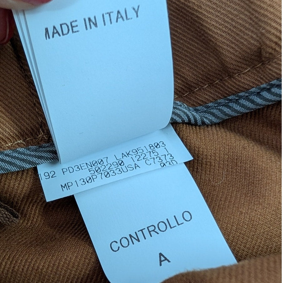 Brunello Cucinelli Monili-detail Paperbag Trousers Womens 10 Camel High-rise