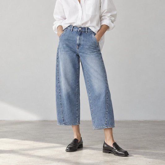 ICON DENIM LA Juno Carrot Barrel Cropped Jeans Eclipse Size 26