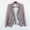 Veronica Beard Theron Tweed Double-breasted Blazer Jacket Womens 4 Pink Purple