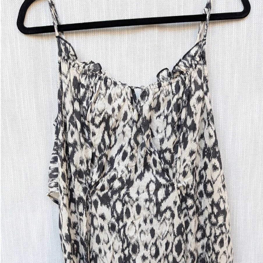 Anthropologie Black/White Flowy Strappy Sleeveless Midi/Maxi Dress, size S