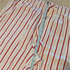 J.Crew Pajama Set in Cotton Poplin Womens M Ivory/Red Stripe Shirt & Pants NWOT