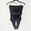 J.Crew Cross-back Bandeau One-piece Swimsuit H8252 Womens 8 Navy NWT