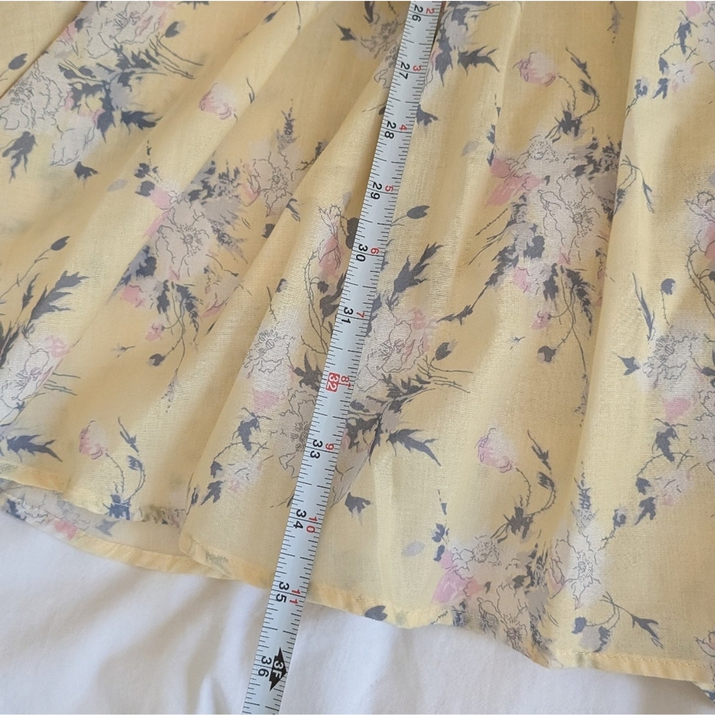 NWT 70/21 Floral Yellow 100% Cotton Halter Mini Dress, size L