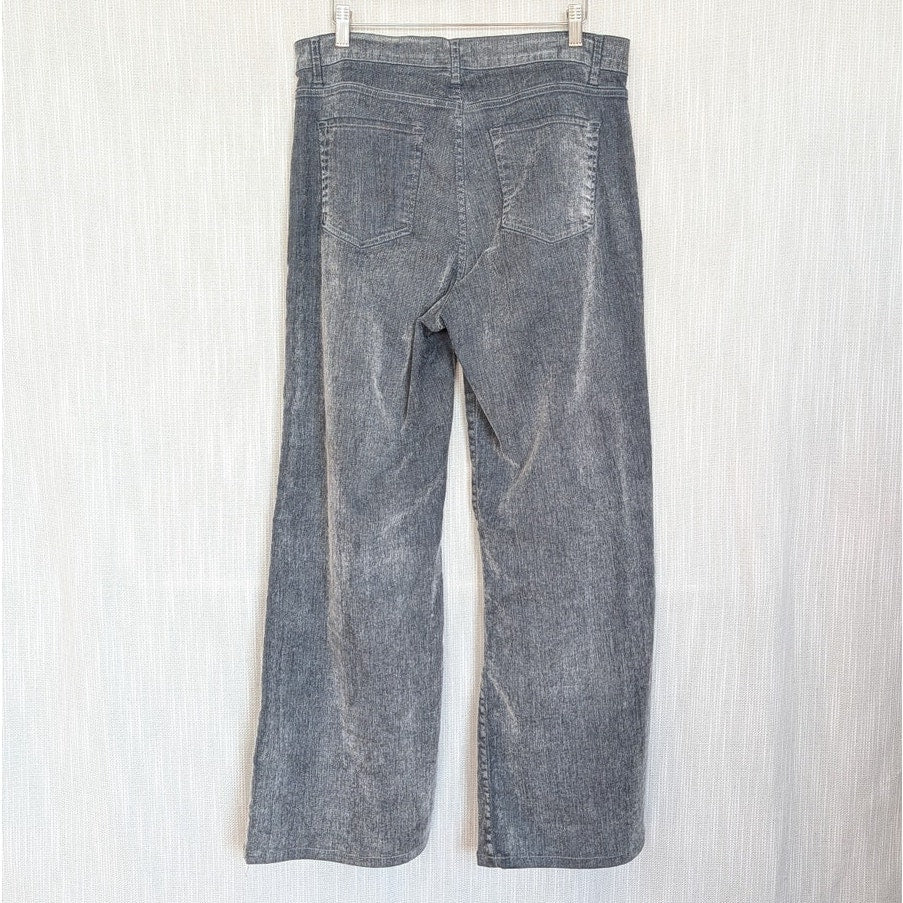 Frame Le Baggy Palazzo Wide Leg Jeans Womens 28 Dark Gray Flocked Full Length