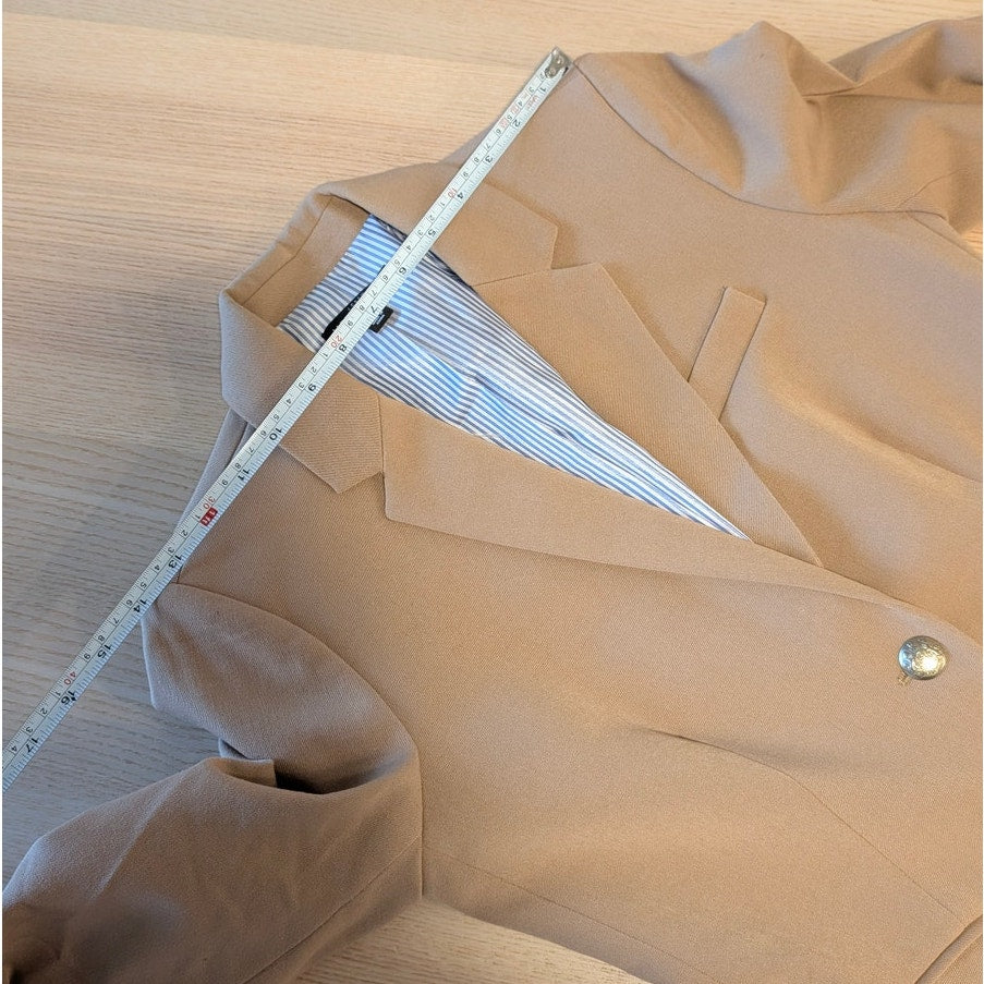 J.Crew Tan Mercantile Schoolboy Single-breasted Long Sleeve Blazer, size 0
