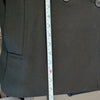H&M HM Black Double-Breasted Short Peasant's Twill Jacket Pea Coat, size M