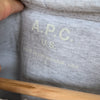 A.P.C. San Francisco Printed Gray Cotton Long Sleeve Pullover Hoodie, size L