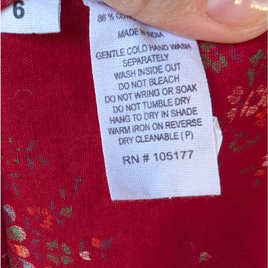 Ulla Johnson 2017 Milena Patchwork Cotton/Linen V-neck Midi Dress, size 6
