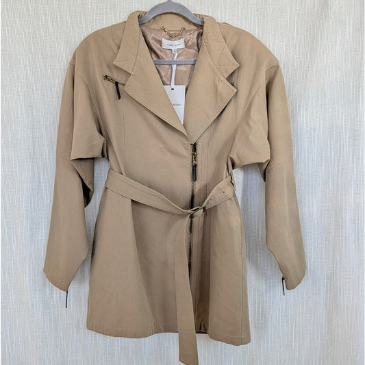 Ronny Kobo Costura Dress Womens M Stretch-Cotton Long Sleeve Belted Mini NWT