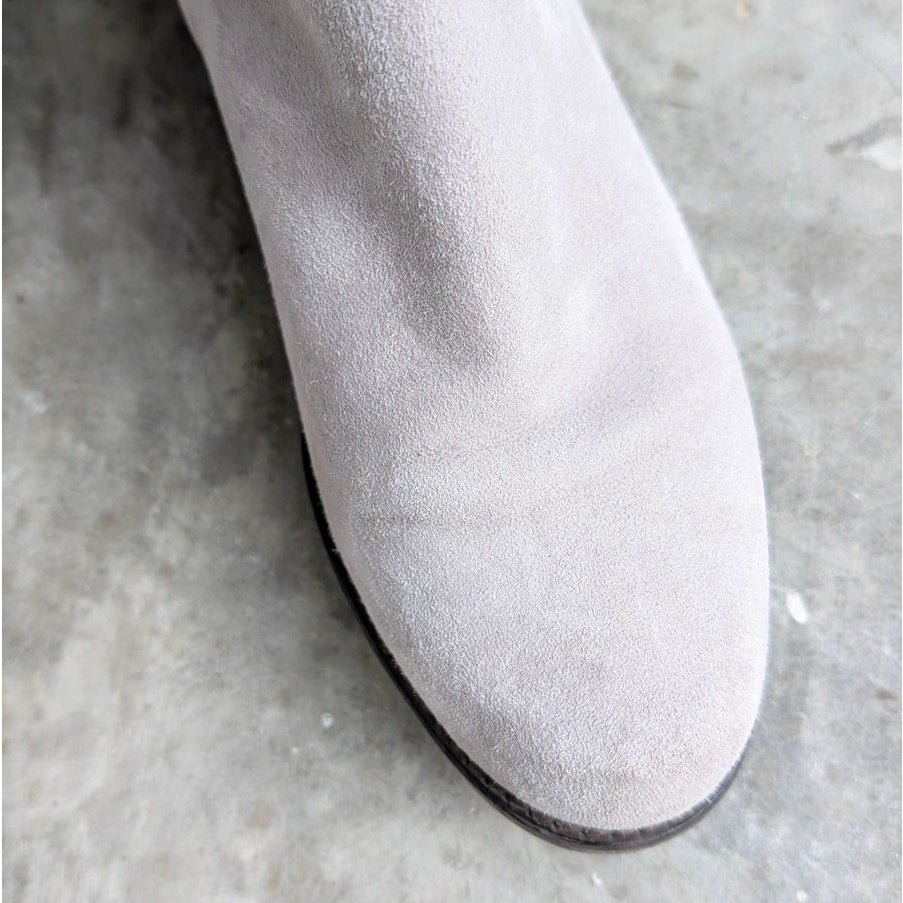 Stuart Weitzman Light Gray Gris Suede Allserve Over-The-Knee Boots, size 5.5M