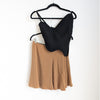 NWT FILIARMI Black/Brown Fauna Silk Sleeveless Short Dress/Set, size 4